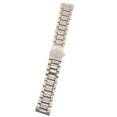 Imagem de Pulseira de Aço para Relógio de Pulso, Preto, Aço com Dourado.LC128 - 