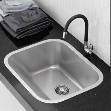 Imagem de Tanque de Lavar Roupa de Aço Inox 304 55x45cm Lavanderia - GoldenX