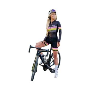 Imagem de Macacão De Ciclismo Feminino De Secagem Rápida Com Manga Longa XAMA 20