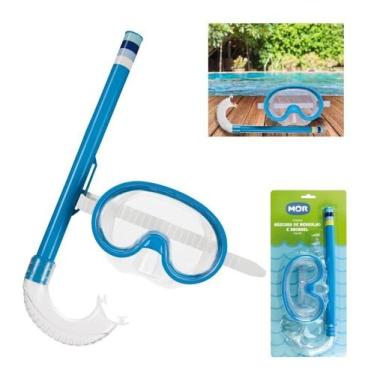 Imagem de Mascara De Mergulho E Snorkel Infantil 1884 Mor, Azul