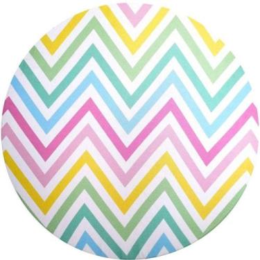 Imagem de Kit 4 Capas para Sousplat Zigzag Alegria 35cm Poliéster Reutilizável R