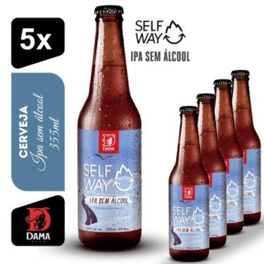 Imagem de Cerveja IPA Sem Álcool Self Way Dama Bier 355ml Kit 05 unidades