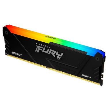 Imagem de Memória RAM Kingston Fury Beast DDR4 32GB 3200MHz RGB Iluminação Personalizável Preto KF432C16BB2A-32