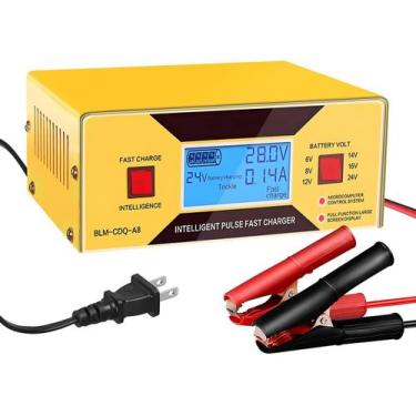 Imagem de Carregador de Bateria Huiaipaic Inteligente Ajustável 6V-24V 10A
