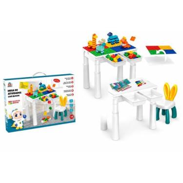 Imagem de Mesa De Atividades Infantil Educativa Com 102 Blocos Braskit
