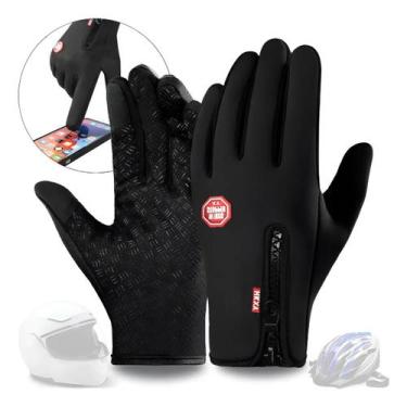 Imagem de Luva Moto Bike Impermeável Prova D'agua Touch Termica Frio Preto Único