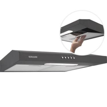 Imagem de Depurador E Exaustor De Ar Suggar Slim 80cm 3 Velocidades Titanium, 11