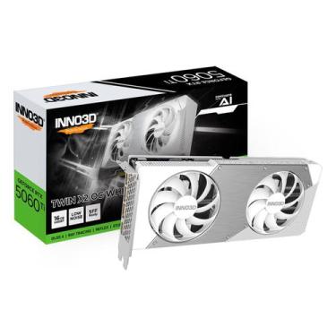 Imagem de Gpu INNO3D Geforce RTX 5060 TI 16GB 128BITS GDDR7 TWIN X2 OC White N50