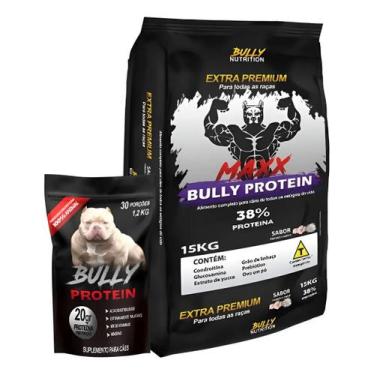 Imagem de Ração Maxx Bully Protein 15kg+suplemento Bully Protein 1,2kg - Bully N