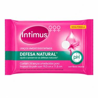 Imagem de Lenços umedecidos intimus def. naturais 16 un + envio rápido