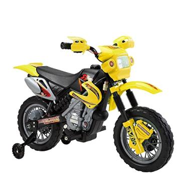 Imagem de Moto Elétrica Infantil com Farol e Buzina Amarela 925900 - Belfix