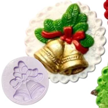 Imagem de Confeitaria dos moldes, F891 MOLDE DE SILICONE SINO NATAL CONFEITARIA ARTESANATO