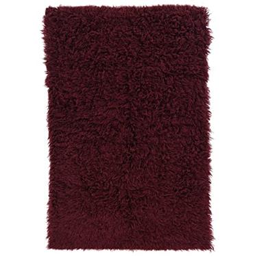Imagem de Linon Tapete Flokati Runner de 6 m por 2 m, 1400 gramas, Borgonha
