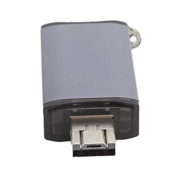 Imagem de Adaptador USB OTG, leitor de cartão 6 em 1 tipo C SD 2 cabeça para laptop para celular para PC