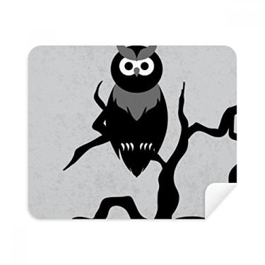 Imagem de Pano de limpeza de tela para dia das bruxas, árvore de coruja, 2 peças, tecido de camurça