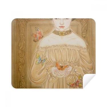 Imagem de Pano de limpeza de pintura chinesa Butterfly Dress Beauty 2 peças de tecido de camurça