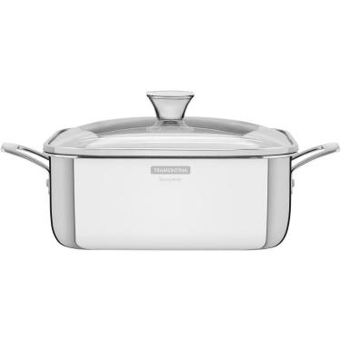 Imagem de Caçarola Tramontina Grano Quadrada 24Cm Corpo Triplo Inox 4L