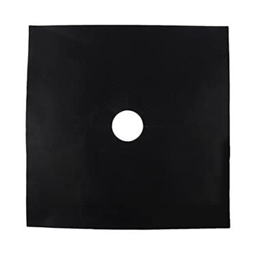 Imagem de Tapete protetor de fog?o a g¨¢s,6 pe?as de fibra de vidro reutiliz¨¢vel protetor de fog?o a g¨¢s tampa do forro almofada limpa, reutiliz¨¢vel, antiaderente, forros de limpeza r¨¢pida(Black), Proteto