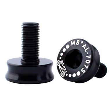 Imagem de Toygogo 2 parafusos de suporte inferior de bicicleta M8 de liga metálica/parafusos de fixação de braço de manivela, construção antiferrugem e sólida, serve para bicicleta dobrável MTB, engrenagem fixa – Preto