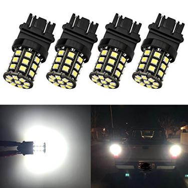 Imagem de Antline 3157 3156 3057 4157 3056 3157LL lâmpadas de LED brancas, 12-24V super brilhante 1000 lúmens substituição para luzes reversas, luzes de freio traseiro, luzes de sinalização (Pacote com 4)