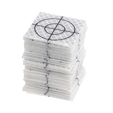 Imagem de Menolana 100 peças de folhas adesivas refletivas para alvo de fita reflexiva para inclinação, 3 cm x 3 cm