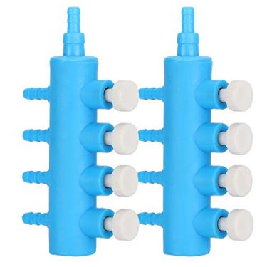 Imagem de Válvula divisora de controle de ar de aquário, distribuidor de conector de 4 vias para tanque de peixes com comprimento de 6 vias, adequado para tubo de ar de 4 mm, fácil de usar e amplamente