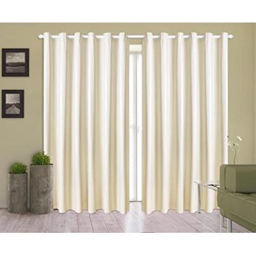 Imagem de Cortina Corta Luz 2,00m X 2,50m 100% Blackout PVC Palha Para Sala Ou Quarto Para Varão Simples