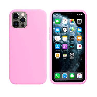 Imagem de Capinha Capa Case Colorida Compatível Com iPhone 14 PRO MAX Vermelha ,Preta, Laranja, Amarela, Azul, Rosa, Pink, Branca, Lilás, Marrom, Verde, Roxo, Bordô Case Slim Flexível Aveludada Com 3 Camadas De Proteção LINHA PREMIUM ONYK (Rosa Claro)