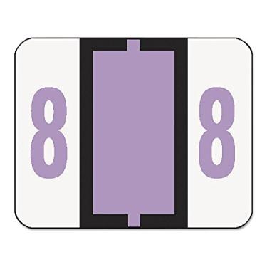 Imagem de Smead 67378 Etiquetas De Aba Final, Texto Impresso: 8, 1-1/4 Polegadas X 1 Polegada, Lavanda, 500/Rolo Lavanda