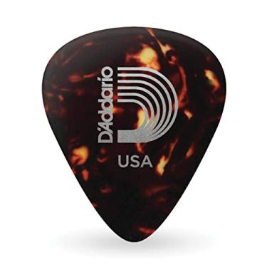 Imagem de Palhetas de guitarra de celuloide Shell-Color da D'Addario, pacote com 100, leve