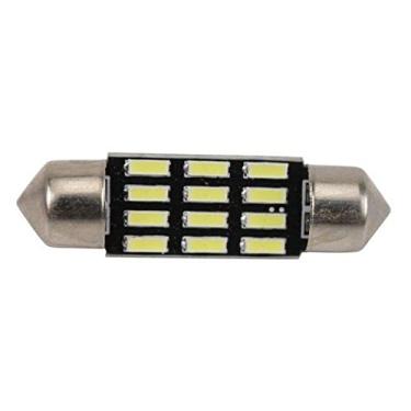 Imagem de Lâmpada Led Torpedo 36mm 12v 12smd4014 Branca 12 Leds Par