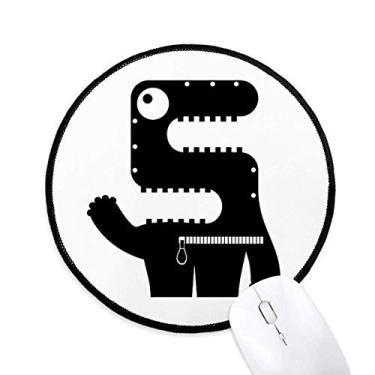 Imagem de DIYthinker Universo Alienígena monstro alienígena mouse pad desktop escritório tapete redondo para computador