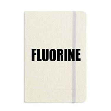 Imagem de Caderno de química com nome de elemento flúor capa dura diário clássico presente A5