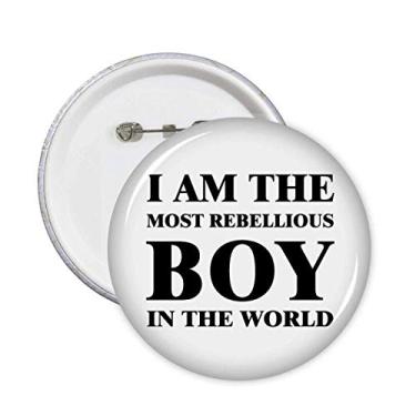 Imagem de Broche Art Deco I Am The Rebellious Boy Emblema de presente moderno 5 peças