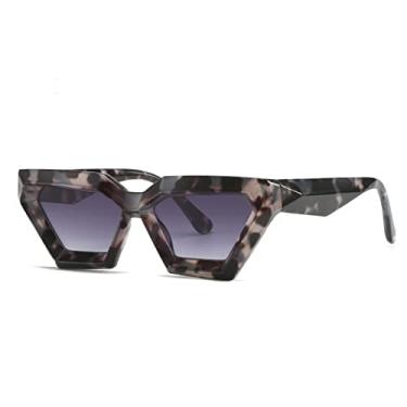Imagem de Óculos de sol cat eye feminino óculos de sol de armação pequena feminino feminino tons únicos UV400 Lentes De Sol Mujer,C1 PRETO CINZA,tamanho único
