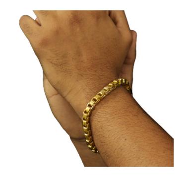 Imagem de Pulseira Cubinho Elo Duplo moeda antiga Pusseira cubu