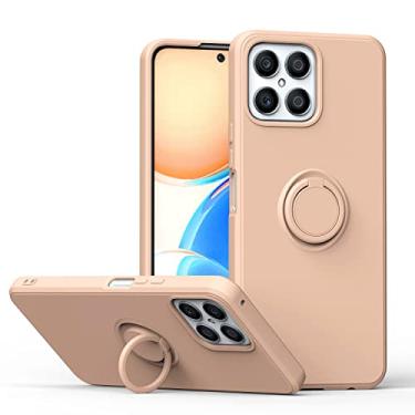 Imagem de Adequado para Huawei Y9S Capa de telefone celular com suporte de fivela de anel de silicone anti-quebra capa traseira rosa
