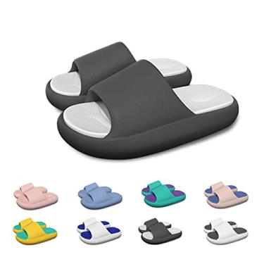 Imagem de Escorregador de coco nuvem de graffiti unissex, sandália de verão feminina masculina chinelos de dedo do pé plataforma grossa macia antiderrapante super macia chinelos de banheiro