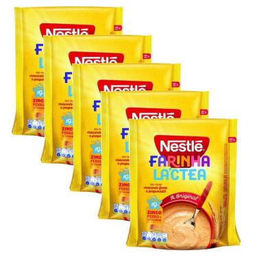 Imagem de Kit 5 Farinha Láctea Nestlé Pacote 160G