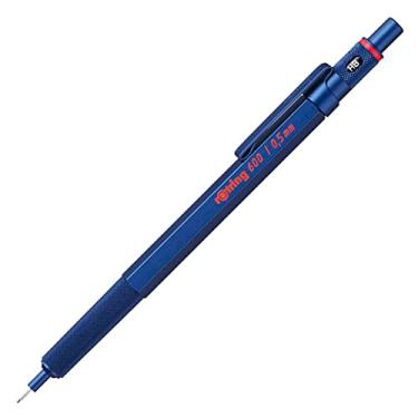 Imagem de Rotring Lápis 600 Mechanica 0,5 mm, corpo de lápis azul de metal completo, lápis hexagonal, material de meias, presentes de férias para estudantes universitários, para professores