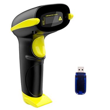 Imagem de Scanner de códigos de barras sem fio NADAMOO compatível com Bluetooth, leitor de código de barras a laser USB 1D portátil para inventário, funciona com computadores Windows/Mac OS/Linux, feito para iPhone, iPad e Android