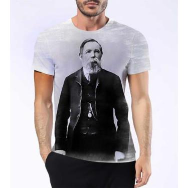 Imagem de Camisa Camiseta Friedrich Engels Revolução Socialismo Hd 9 - Estilo Kr