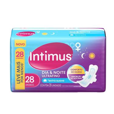 Absorvente Intimus Gel Noturno Extra Suave com Abas 28 Unidades