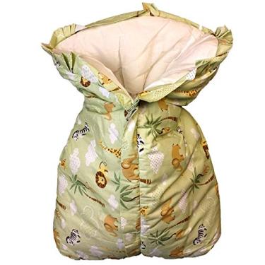 Imagem de Cobertor Saco Manta para Bebê Analu Kids 60x40x14cm - Estampa Safari Verde