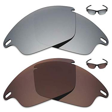Imagem de Mryok 2 pares de lentes polarizadas de substituição para óculos de sol Oakley Fast Jacket – Opções