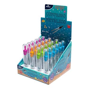 Imagem de Compasso Metálico, Master, MKS01001LA - Cores Diversas - 12 Cms - Caixa Display Com 24 Unidades