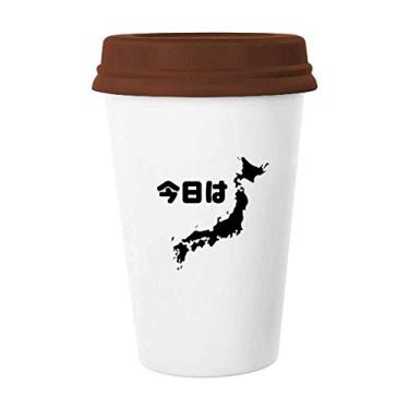 Imagem de Hello Japan – Caneca de cerâmica com mapa de resumo de saudações