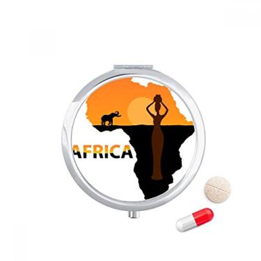 Imagem de Caixa de comprimidos de elefante Savanna da África, caixa de armazenamento de remédios