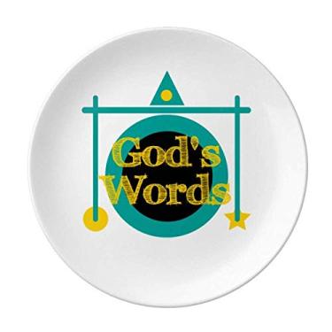 Imagem de Prato de Bênção de Deus da Páscoa decorativo de porcelana Salver louças de jantar