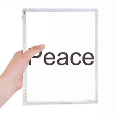 Imagem de Caderno com frases inspiradoras da Palavra Paz, diário de folhas soltas recarregáveis, artigos de papelaria